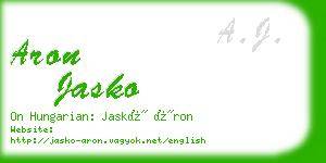 aron jasko business card